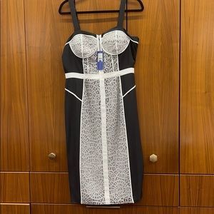 Rebecca Minkoff corset black and white dress